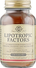Харчова добавка "Ліпотропний фактор" - Solgar Lipotropic Factors Tablets — фото N1