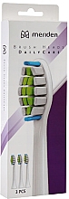 Парфумерія, косметика Насадки для зубних щіток 3 шт., білі - Meriden Sonic DailyCare Family White