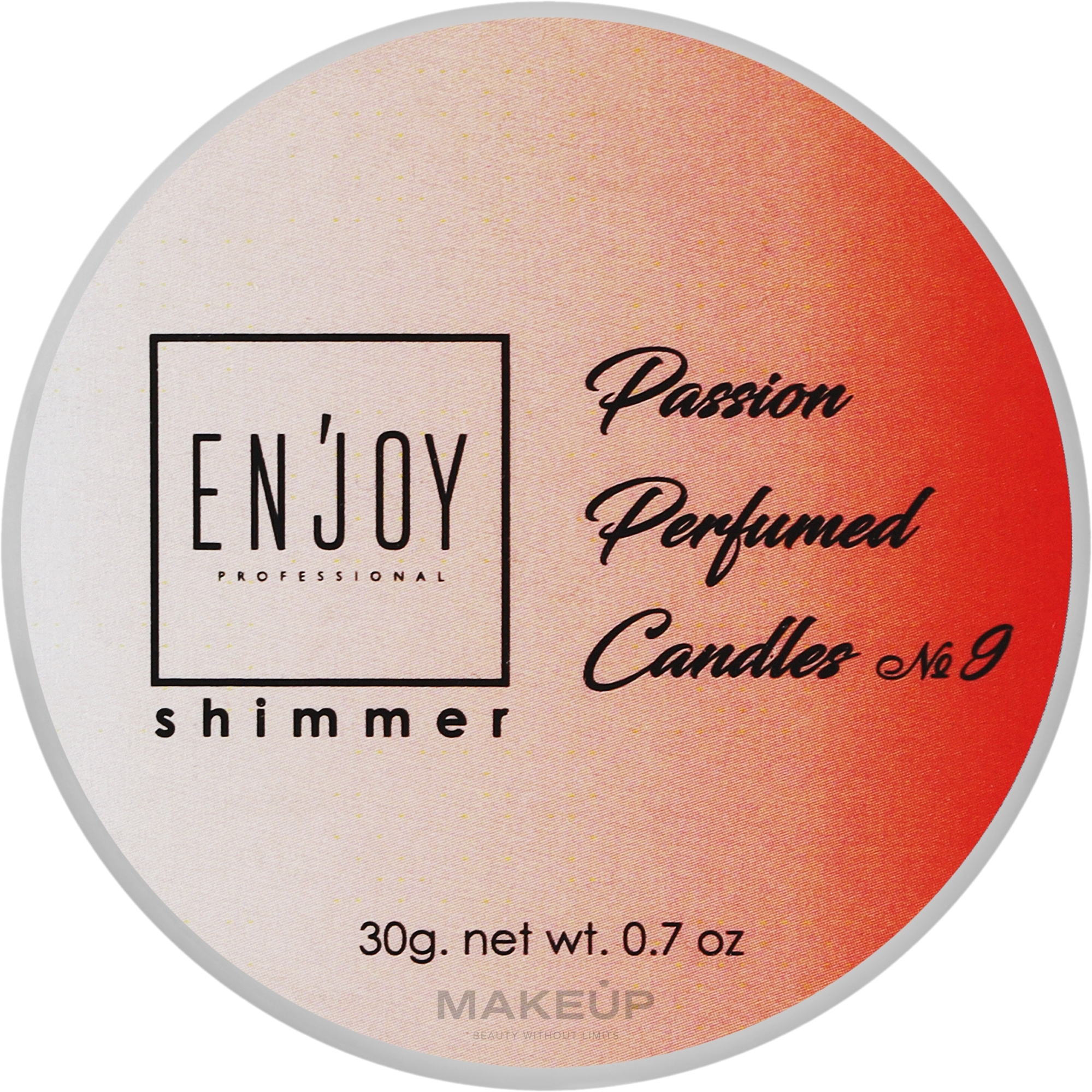Парфумована масажна свічка - Enjoy Professional Shimmer Perfumed Candle Passion #9 — фото 30g