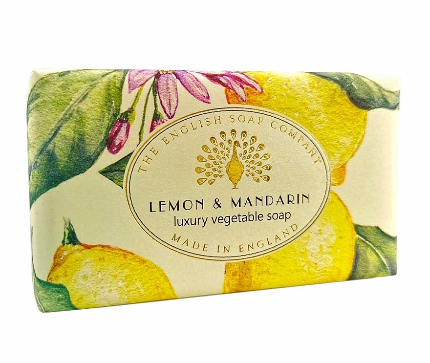 Мило "Лимон і мандарин" - The English Soap Company Vintage Collection Lemon and Mandarin Soap — фото N1