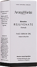 Парфумерія, косметика Омолоджувальна сироватка для обличчя - AromaWorks Rejuvenate Face Serum Oil