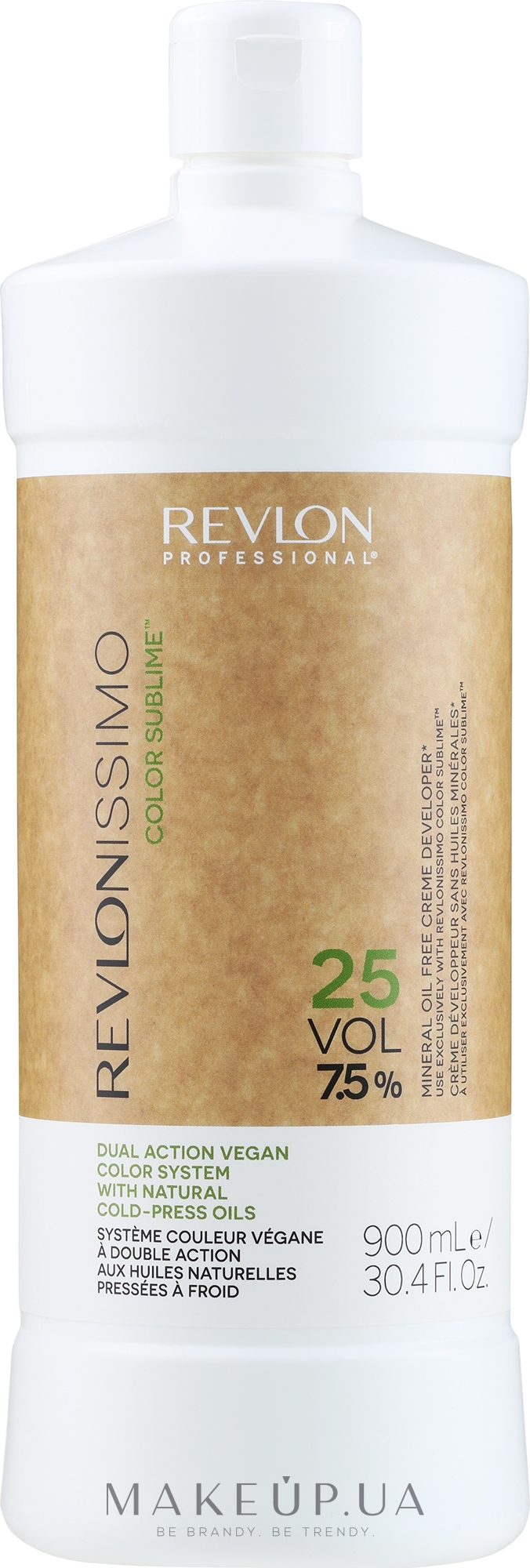 Кремообразный окислитель 7,5 % - Revlon Professional Revlonissimo Color Sublime Cream Oil Developer 25Vol — фото 900ml