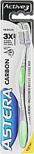 Зубна щітка "Carbon", салатово-чорна - Astera Active 3x Cleans Protect Polisher Medium — фото N1