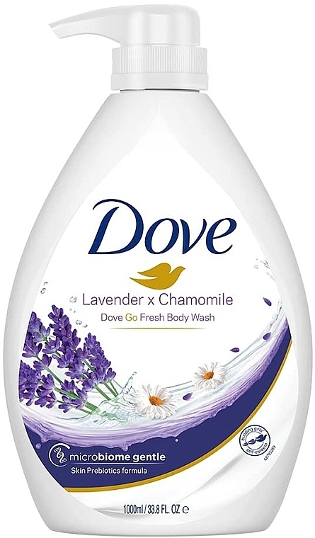 Гель для душа "Лаванда и ромашка" (помпа) - Dove Go Fresh Lavender & Chamomile Body Wash — фото N1
