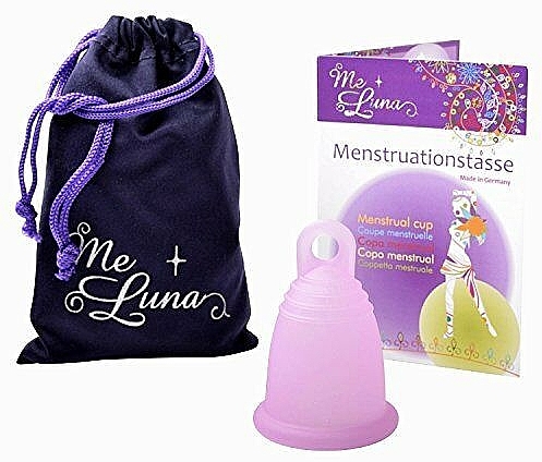 Менструальна чаша з петлею, розмір L, рожева - MeLuna Soft Menstrual Cup Ring — фото N1