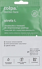 Серветка для пілінгу обличчя - Tolpa Strefa T Peeling Wipe — фото N1