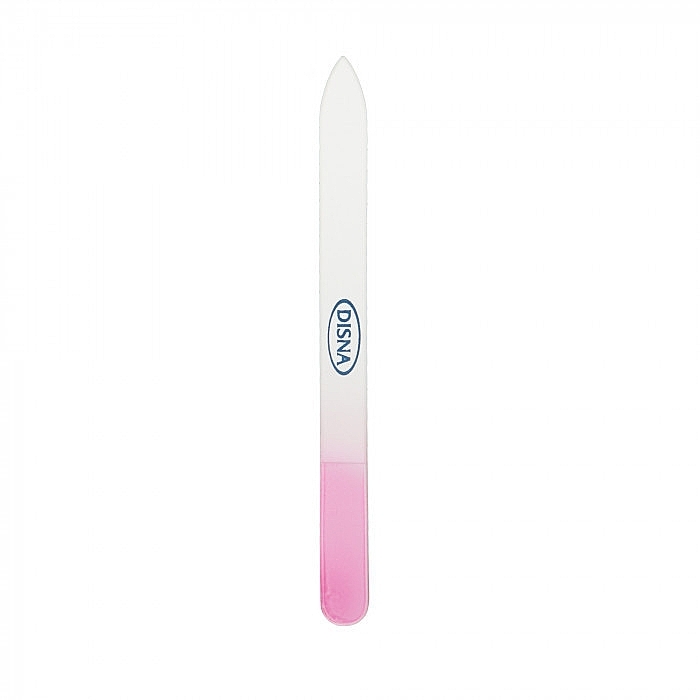 Пилочка для нігтів скляна, 13.8 см, рожева - Disna Pharma — фото N1