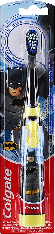 Зубная щетка электрическая для детей, черная 2 - Colgate Electric Motion Batman Grey — фото N1