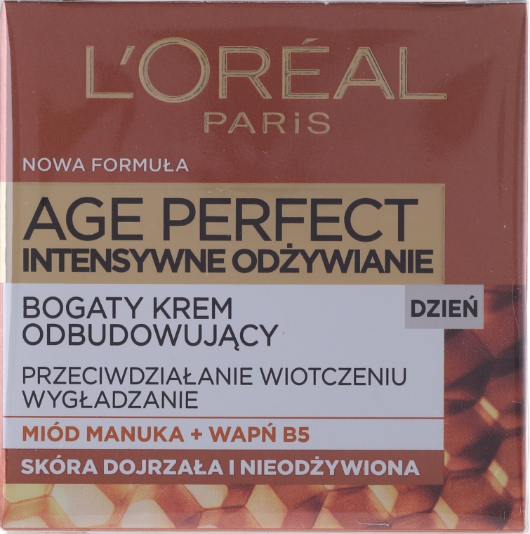 Денний крем для обличчя - L'Oreal Paris Age Perfect Intensive Nutrition 60+ Regenerating Day Cream