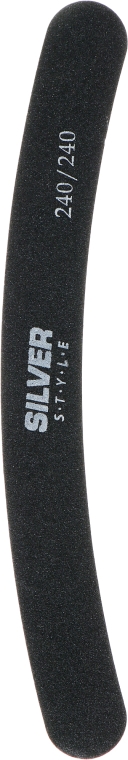 Пилочка полірувальна, 240/240, SBB-240/240, чорна - Silver Style — фото N1