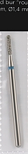 Парфумерія, косметика Фреза алмазна, закруглений циліндр, L-8 мм, 1.4 мм, синя - Head The Beauty Tools