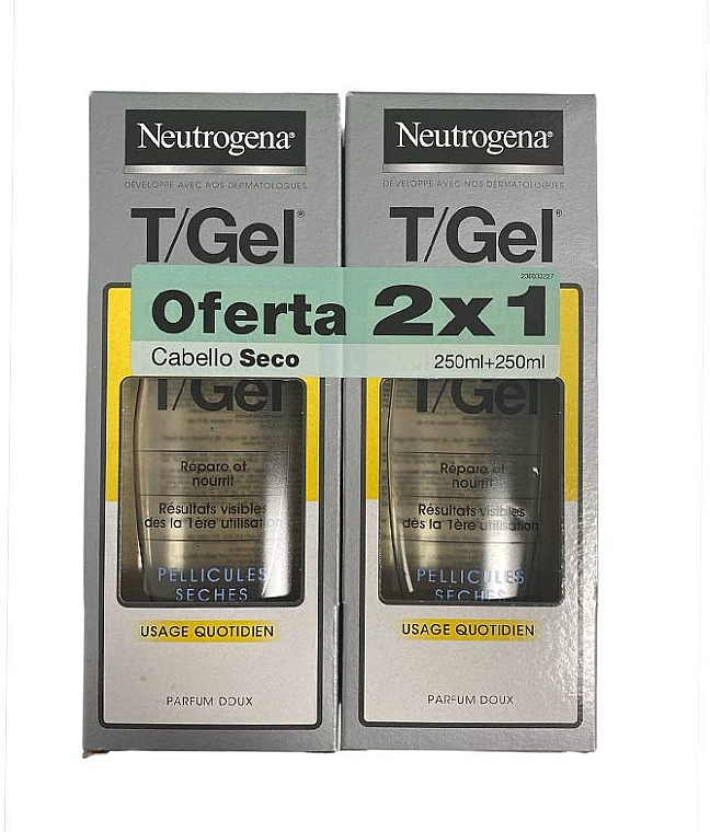 Набор - Neutrogena Anti-dandruff Shampoo For Dry Hair T/Gel (shmp/2x250ml) — фото N1
