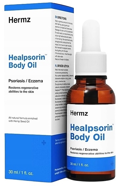 Масло для тела против псориаза и экземы - Hermz Healpsorin Body Oil — фото N1