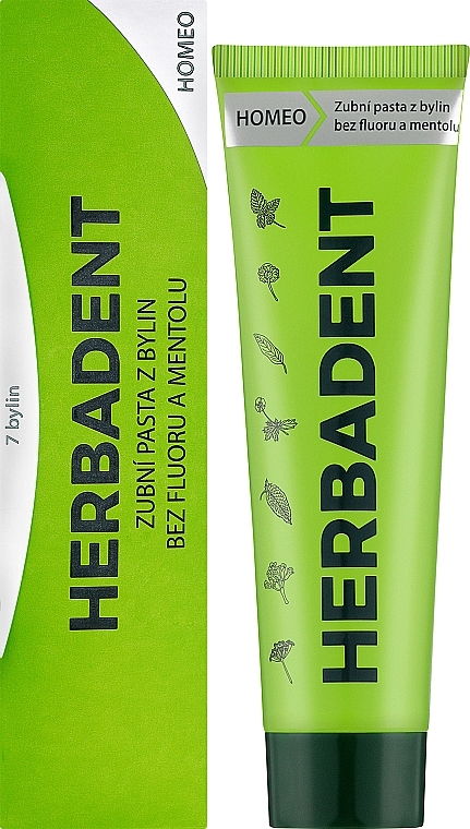 Зубная паста без фтора и ментола - Herbadent Homeo 7 Herbs Herbal Toothpaste — фото N2
