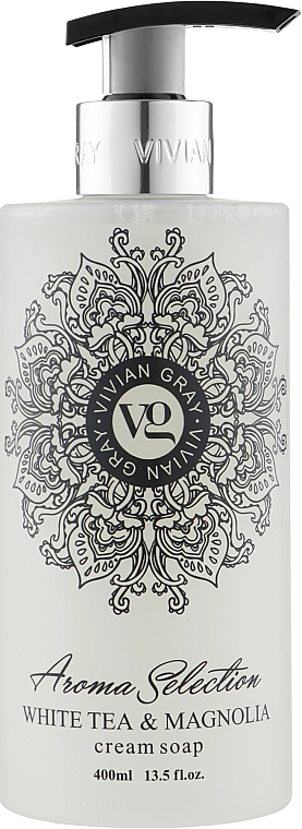Жидкое крем-мыло - Vivian Gray Aroma Selection White Tea & Magnolia Cream Soap — фото N1