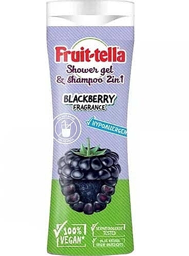 Гель для душу - Nickelodeon Fruit-Tella Blackberry Shower Gel & Shampoo — фото N1
