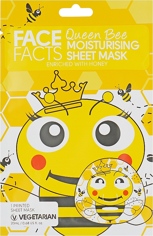 Тканинна маска для обличчя - Face Facts Honey Moisturising Sheet Mask — фото N1