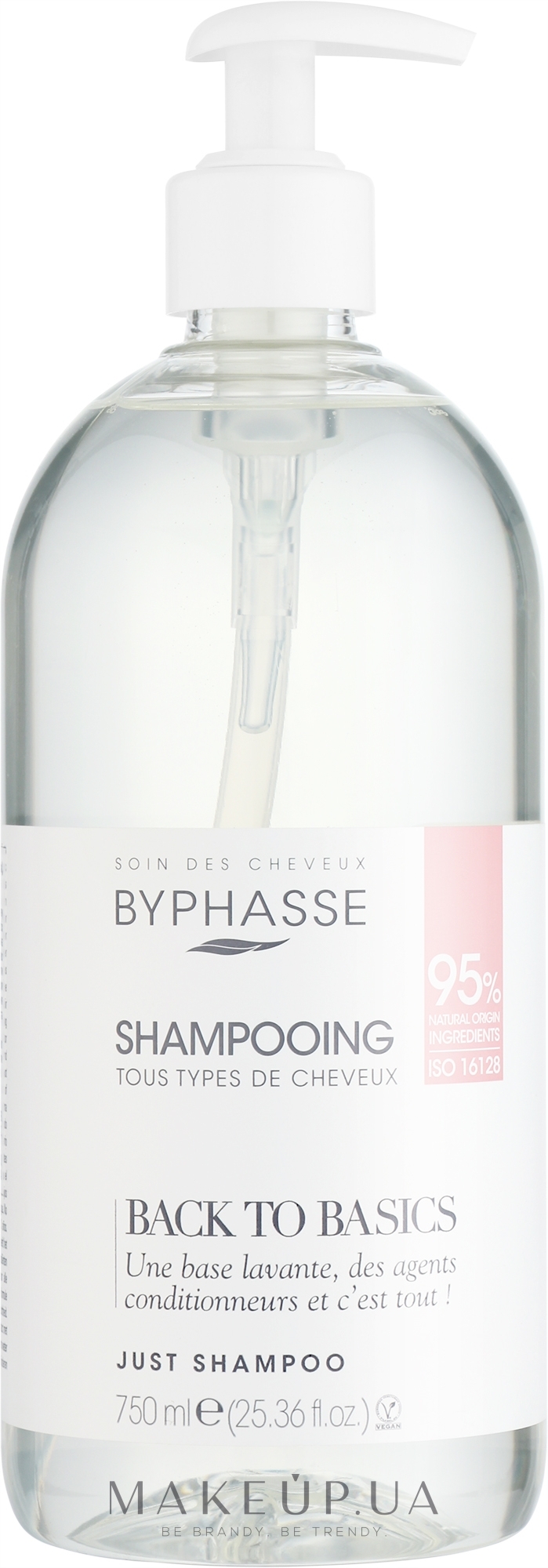 Шампунь для щоденного застосування - Byphasse Back to Basics Shampoo — фото 750ml