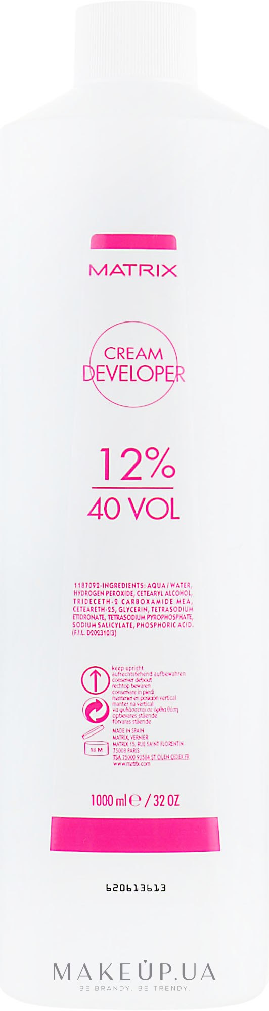Крем-оксидант - Matrix Cream Developer 40 Vol. 12%  — фото 1000ml