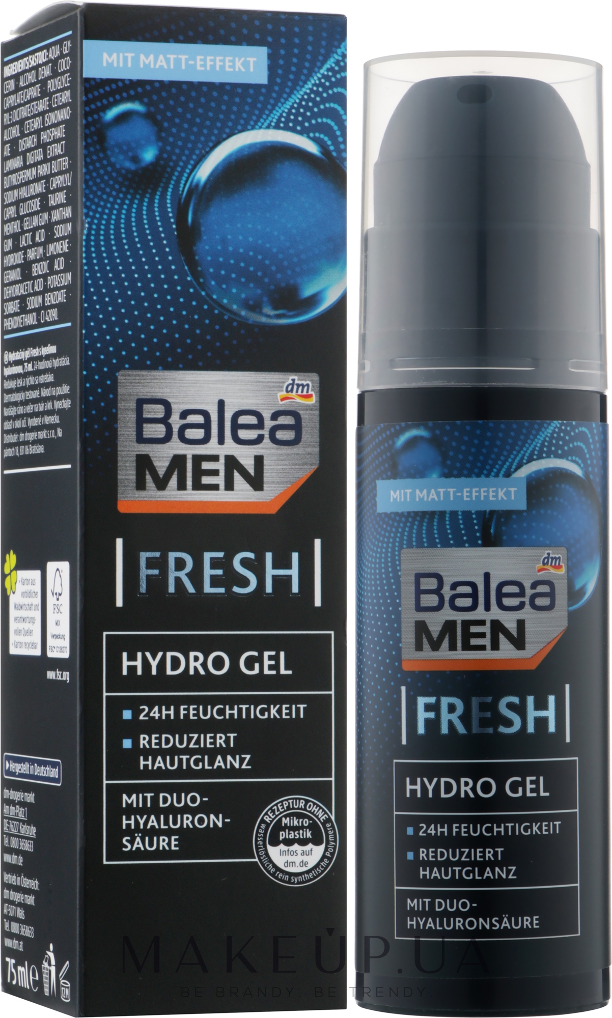 Увлажняющий гидрогель для лица - Balea Men Fresh Hydro Gel — фото 75ml