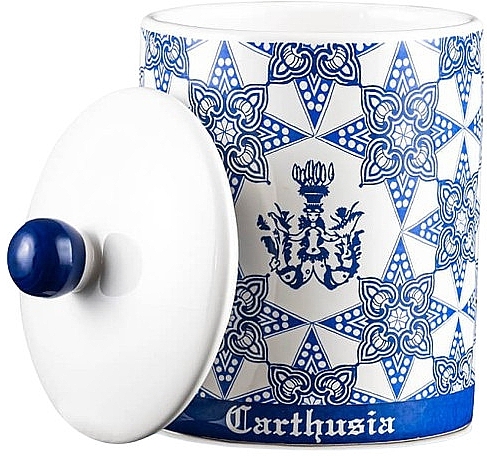 Керамічна підставка для свічок із кришкою, синя - Carthusia Candle Holder Blue — фото N2