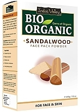 Пудра для обличчя та шкіри "Сандалове дерево" - Indus Valley Bio Organic Sandalwood Face Pack Powder — фото N1