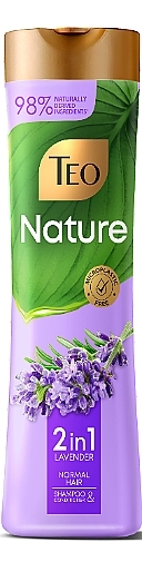 Шампунь-бальзам для нормального волосся - Teo Nature 2in1 Lavender Shampoo & Conditioner