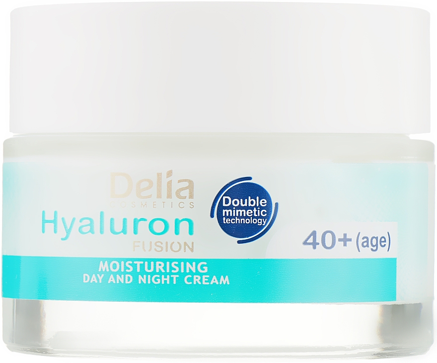 Крем інтенсивно зволожуючий проти зморшок 40+ - Delia Hyaluron Fusion Anti-Wrinkle-Intensive Moisturising Day and Night Cream 40+ — фото N2