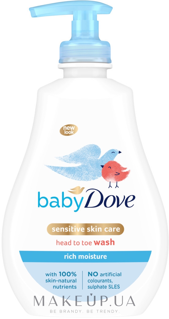 Гель для душа "От макушки до пяточек. Интенсивное увлажнение" - Dove Baby Rich Moisture Washing Gel For Body And Hair — фото 400ml