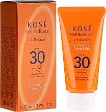 Парфумерія, косметика Сонцезахисний крем, SPF 30 - KOSE Cell Radiance UV Defencer Sun Care Cream SPF 30