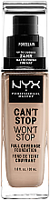 Духи, Парфюмерия, косметика УЦЕНКА Тональная основа - NYX Professional Makeup Can't Stop Won't Stop Full Coverage Foundation *