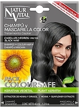 Парфумерія, косметика Набір - Natur Vital Coloursafe Black (mask/30ml+shampoo/10ml)