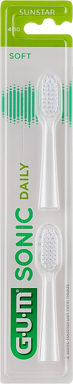 Змінна головка для зубної щітки, біла  - G.U.M Sonic Daily Soft — фото N1