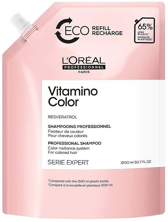 Шампунь для окрашенных волос - L'Oreal Professionnel Vitamino Color Shampoo Eco Refill (сменный блок) — фото N1