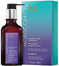 Олія для світлого та освітленого волосся, з дозатором - Moroccanoil Treatment Purple With Pump — фото N2