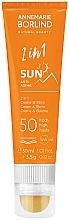 Сонцезахисний антивіковий крем-стік - Annemarie Borlind 2in1 Sun Anti-Aging Cream & Stick SPF 50 — фото N1