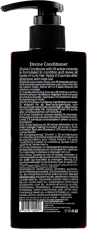 Кондиционер для кудрявых волос - Saphira Divine Curly Conditioner — фото N4