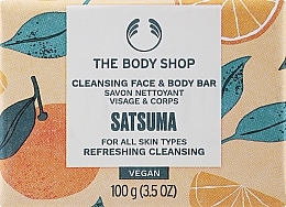 Мыло для лица и тела "Сатсума" - The Body Shop Satsuma Cleansing Face & Body Bar — фото N3