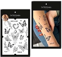 Тимчасове тату "Метелики та квіти" - Tattooshka — фото N3