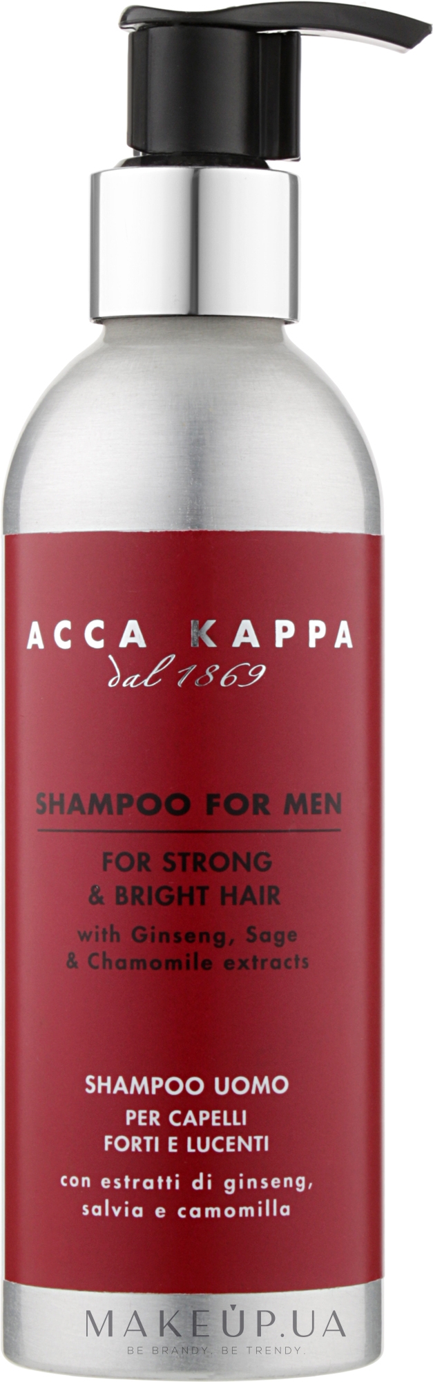 Чоловічий шампунь для сильного та світлого волосся  - Acca Kappa Shampoo For Men For Strong & Bright Hair — фото 200ml