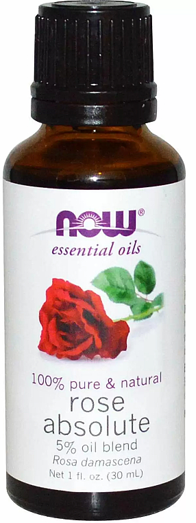 Эфирное масло розы - Now Foods Essential Oils 100% Pure Rose Absolute — фото N1