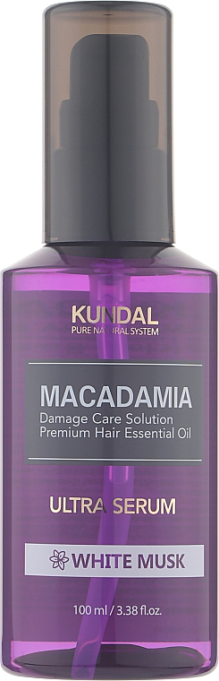 Сироватка для волосся "Білий мускус" - Kundal Macadamia White Musk Ultra Serum — фото N1