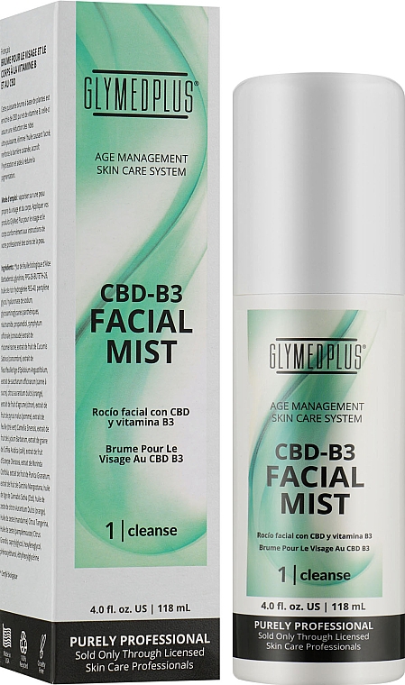 Мист для лица "CBD-B3" - GlyMed Plus Age Management CBD-B3 Facial Mist — фото N2