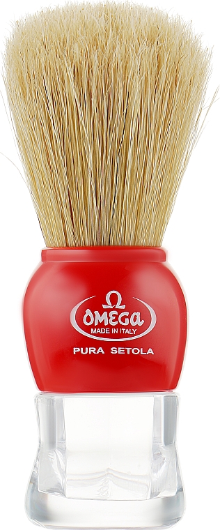 Помазок для гоління, 10072, червоний - Omega — фото N1