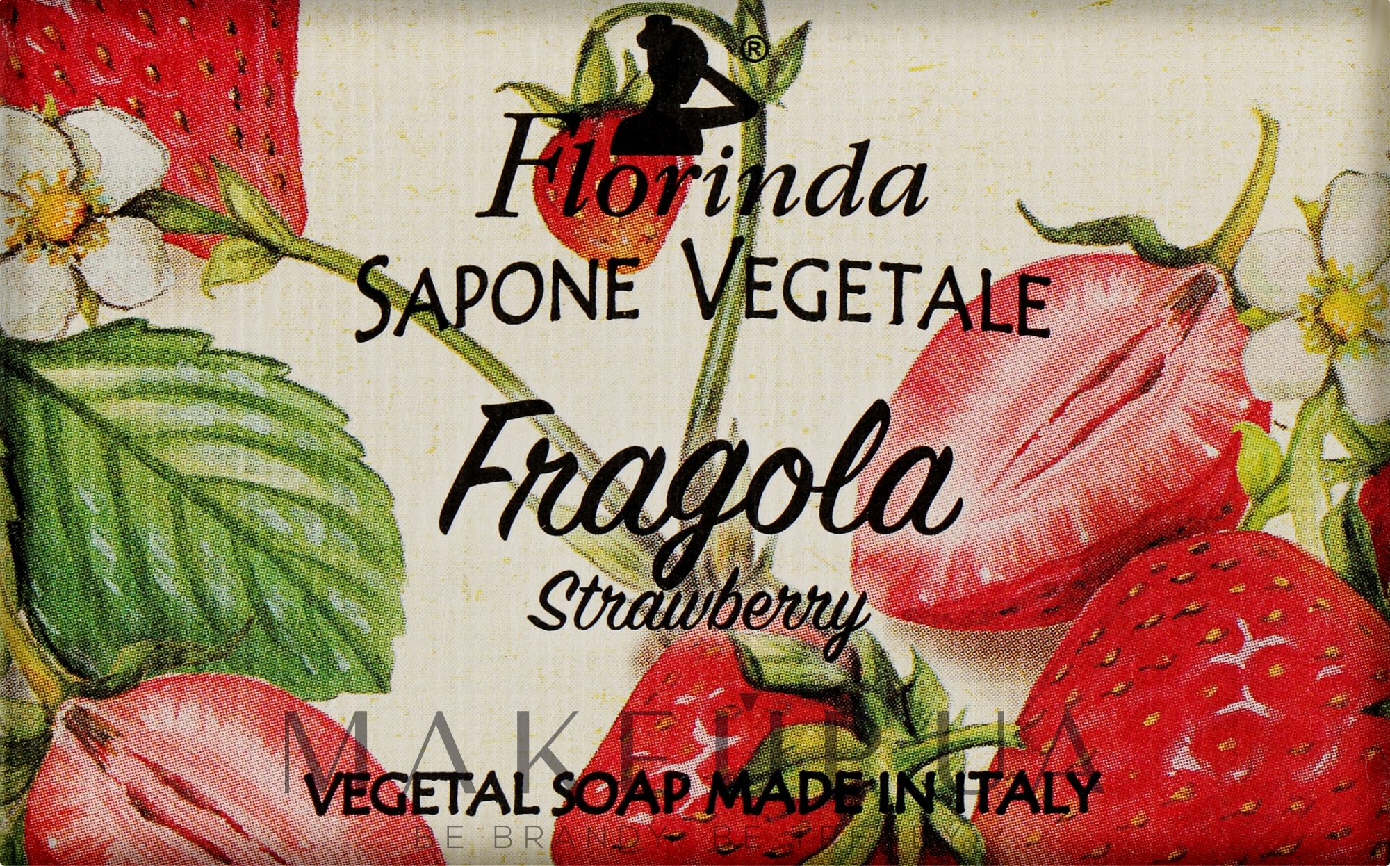 Мыло натуральное "Клубника" - Florinda Strawberry Natural Soap — фото 100g
