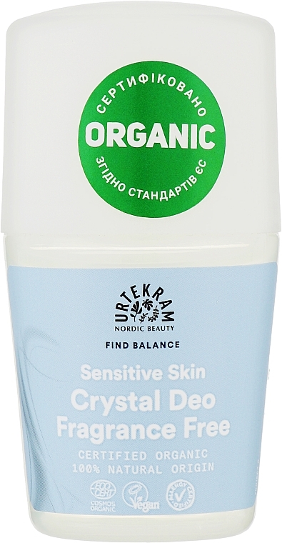 Urtekram Sensitive Skin Crystal Deo Fragrance Free - Urtekram Sensitive Skin Crystal Deo Fragrance Free — фото N1