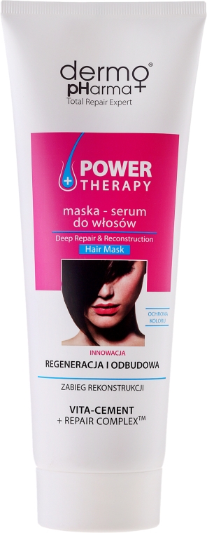 Маска-сироватка для волосся "Відновлення та реконструкція" - Dermo Pharma Power Therapy Deep Repair & Reconstruction Hair Mask — фото N1