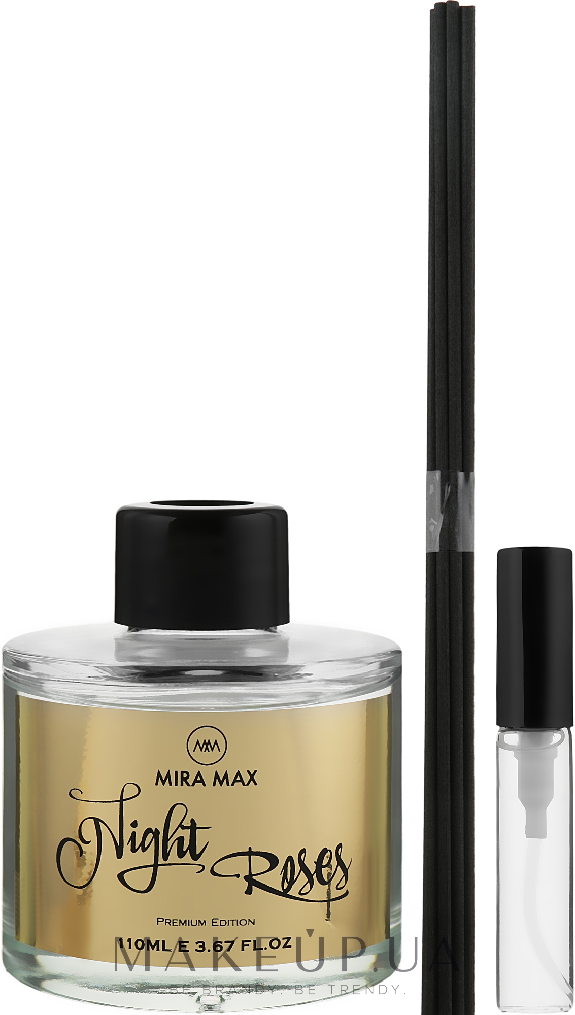 Аромадиффузор + тестер - Mira Max Night Roses Fragrance Diffuser With Reeds Premium Edition — фото 110ml