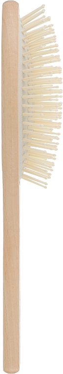 Гребінець для волосся на гумовій подушці з пластиковими зубчиками, 11 рядків, прямий, світлий - Gorgol — фото N2