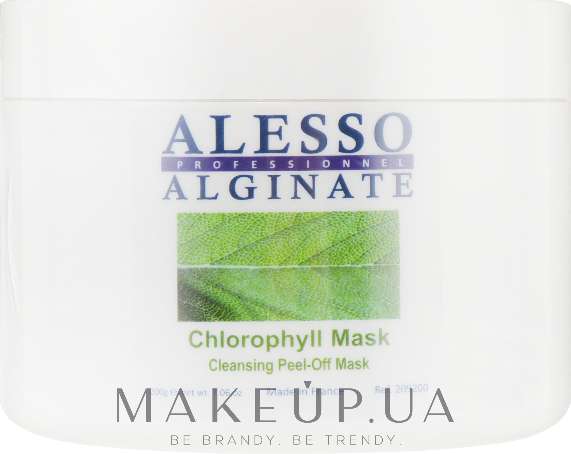 Маска для лица альгинатная очищающая с хлорофилом - Alesso Professionnel Alginate Chlorophyll Peel-Off Cleansing Mask  — фото 200g